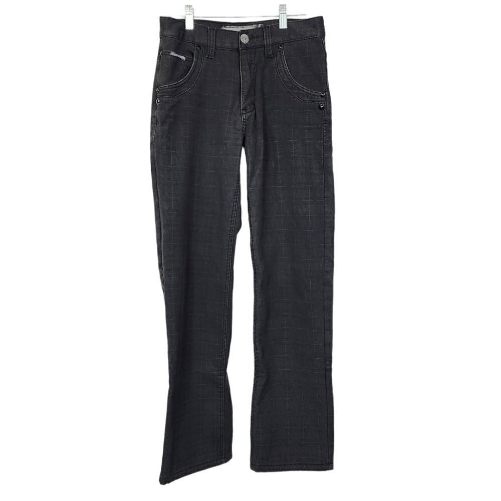 Ducati Motorcycle Pants Textile Gray Plaid Jeans Fleece Lined Size 29X32‎